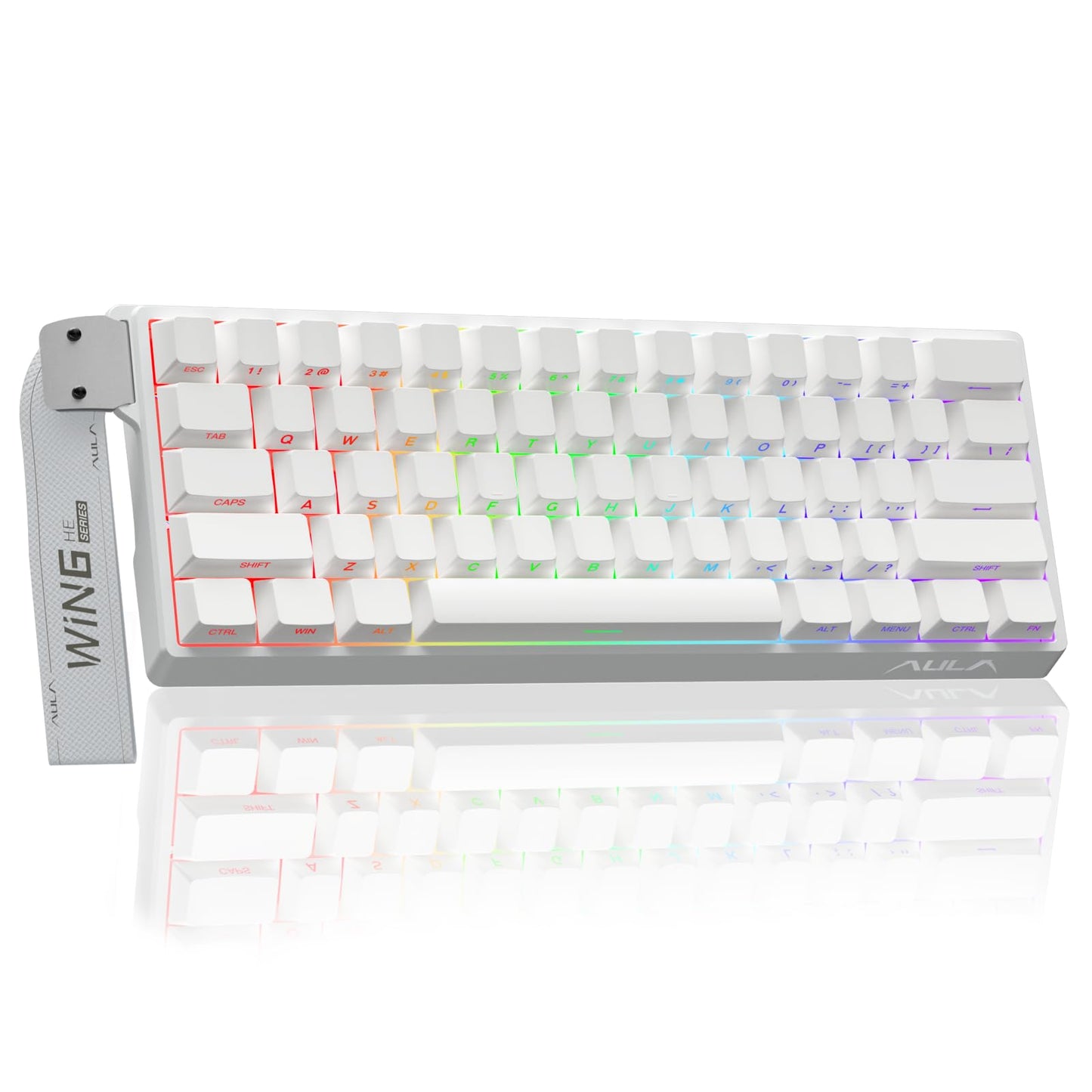 Aula WIN60 HE - 60% Mechanical Gaming Keyboard Wired, Magnetic Switch Hot Swappable, Adjustable Actuation Rapid Trigger Mode, 8000 Hz Polling Rate, RGB Small Keyboard 60 Percent Compact Design for PC